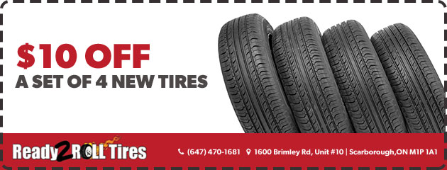 $10 Off a Set of 4 New Tires