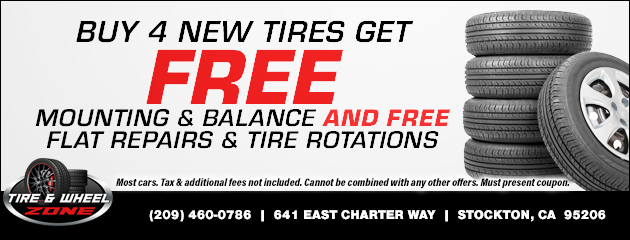 Buy 4 New Tires and Get Free Mounting, Balance, Flat Repairs & Tire Rotations