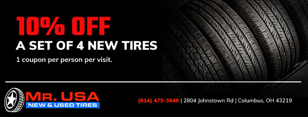 10% Off a Set of 4 New Tires