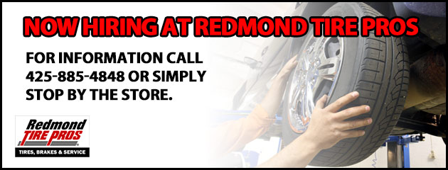 Now Hiring at Redmond Tire Pros