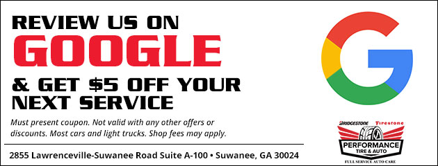Review Us On Google & Receive $5.00 Off Your Next Service 