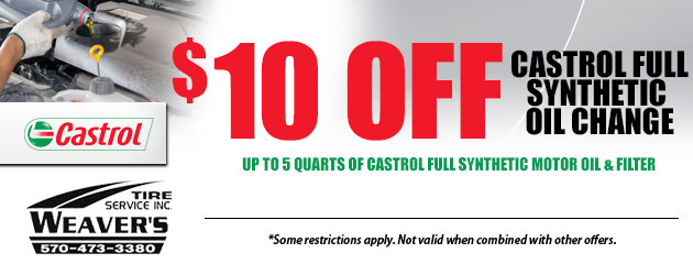 $10.00 Off Castrol Full Synthetic Oil Change