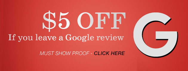 $5.00 Off for a Google review