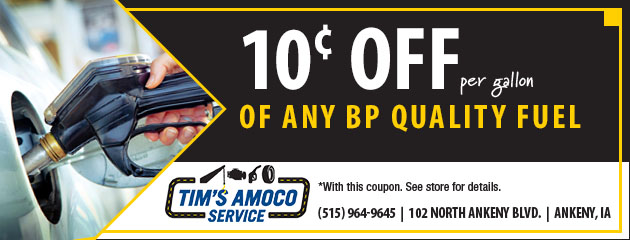 10¢ Off per gallon of any BP Quality Fuel