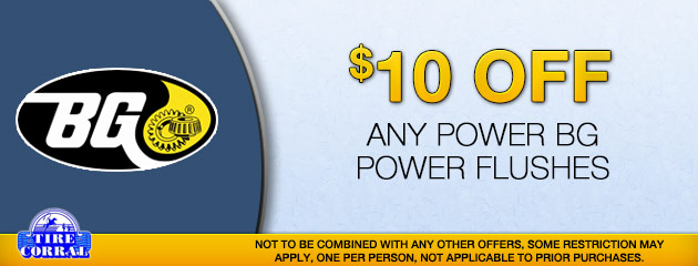 $10 OFF any Power BG Power Flushes