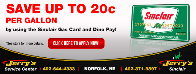 Save with the Sinclair Gas Card