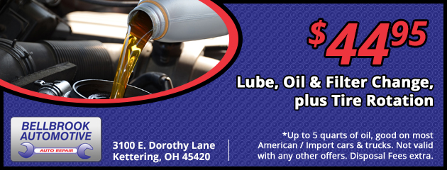 $44.95 Synthetic Blend Lube, Oil & Filter plus Tire Rotation