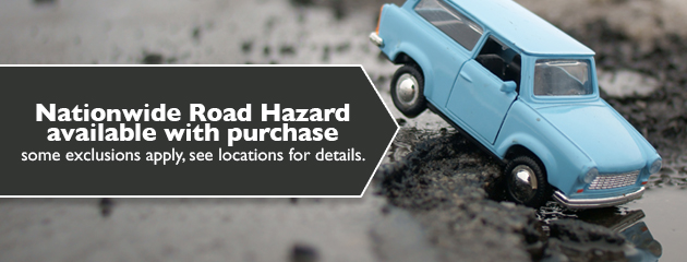 Nationwide Road Hazard available with purchase