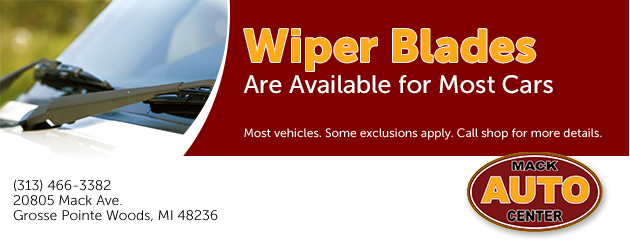 Wiper Blades Are Available for Most Cars