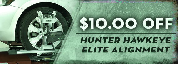 $10 off Hunter Hawkeye Alignment 