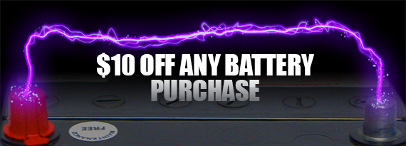 $10 off Any Battery Purchase 
