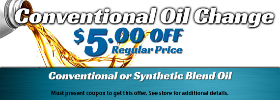 Conventional Oil Change $5 Off