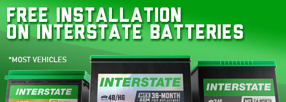 Free Installation On Interstate Batteries