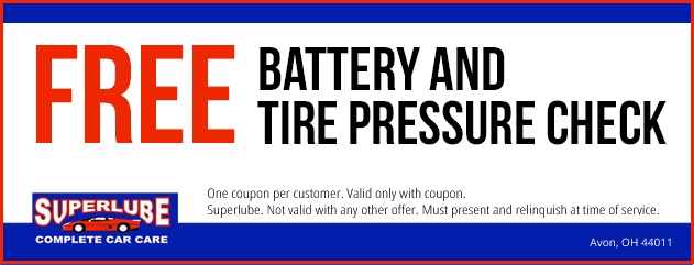 Free Battery And Tire Pressure Check