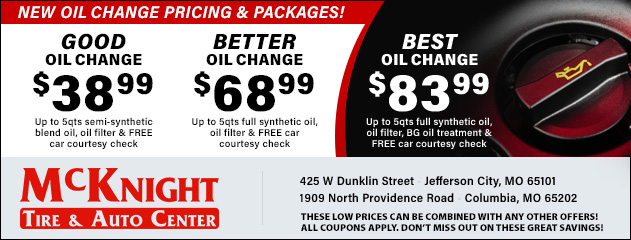 New Oil Change Pricing and Packages!