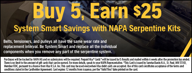 Smart Savings with NAPA Serpentine Kits