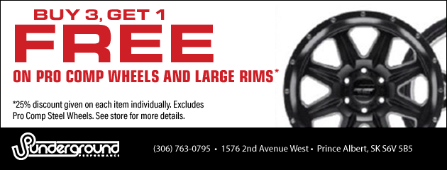 Buy 3, Get 1 Free on Pro Comp Wheels and Large Rims