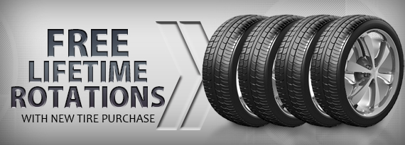 Free Lifetime Tire Rotations with New Tire Purchase