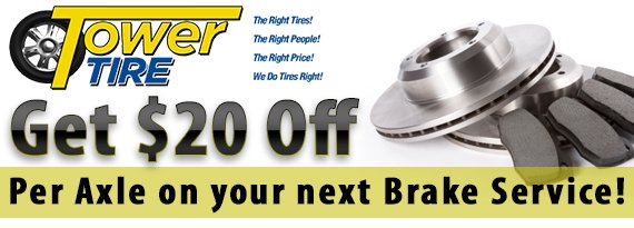 $20.00 off per Axle on Your next Brake Service