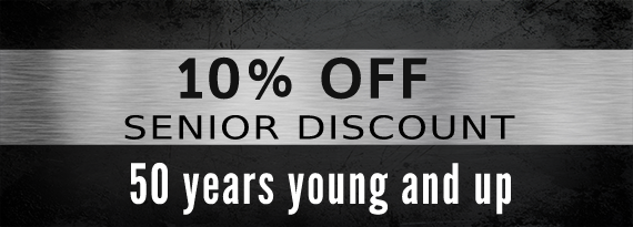 10% Off Senior Discount