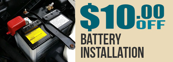 $10 Off Battery Installation