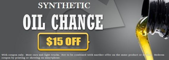 $15 Off Synthetic Oil Change