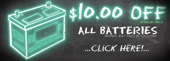 $10.00 Off All Batteries