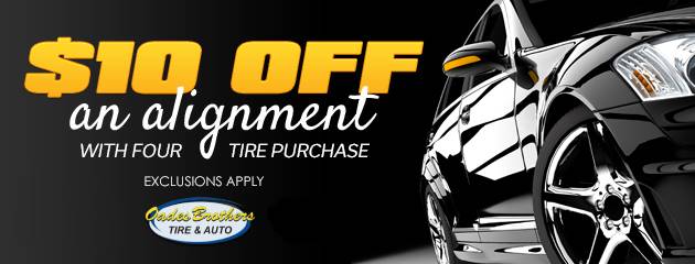 $10 Off Alignment with 4 tires