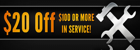 $20 off $100 or More in Service