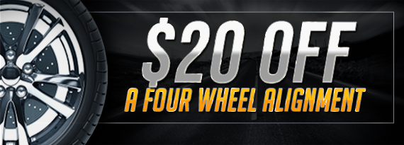 $20 Off A Four Wheel Alignment