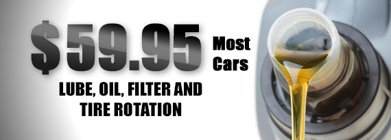 $45.95 Lube, Oil, Filter and Tire Rotation 