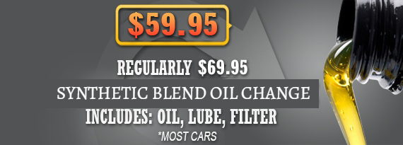 $59.95 Synthetic Blend Oil Change