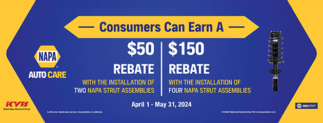 NAPA Consumer Strut Rebate