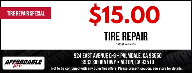 $15.00 Tire Repair Coupon