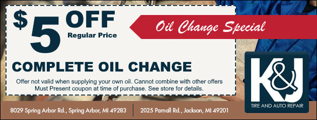 $5 Off Complete Oil Change