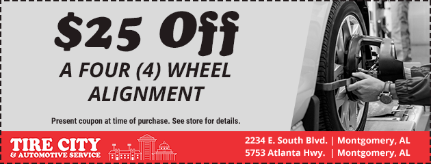 $25 Off a Four (4) Wheel Alignment