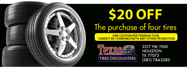 $20 off the purchase of four tires