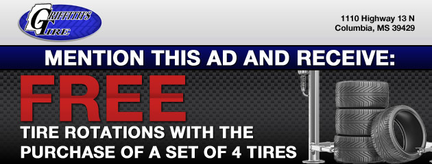 Free rotations with 4 new tires 