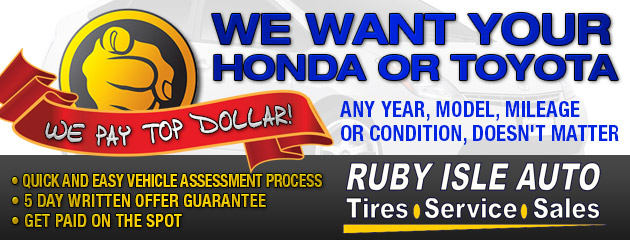 We Want your Toyota or Honda