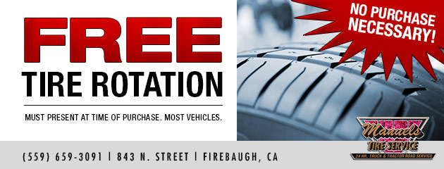 Free Tire Rotation - No Purchase Necessary!