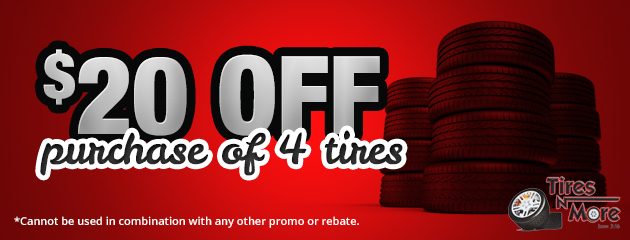 $20 off purchase of 4 tires