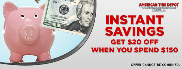 Instant Savings - $20 off $150