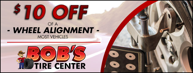 $10 off of a Wheel Alignment.