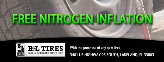 Free Nitrogen Inflation with the purchase of any new tires