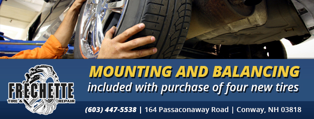 Mounting and Balancing included with purchase of four new tires