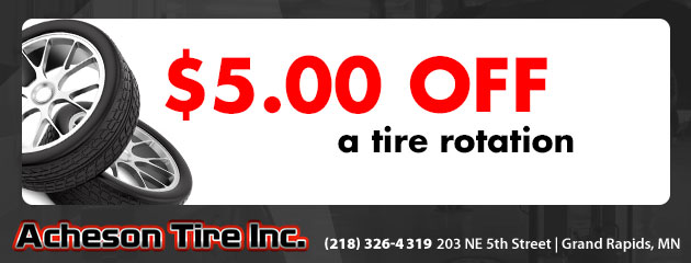 $5.00 off a tire rotation