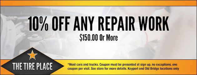 10% Off Any Repair Work of $150 Or More