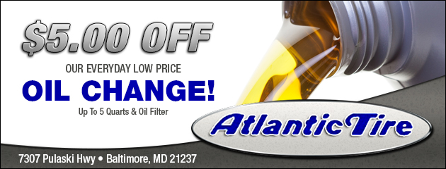 $5.00 off Our Everyday Low Price Oil Change! 