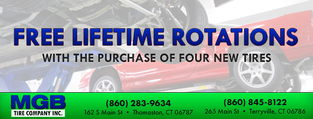 With the purchase of four new tires, get free lifetime rotations