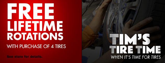 Free Lifetime Rotations with Purchase of 4 Tires